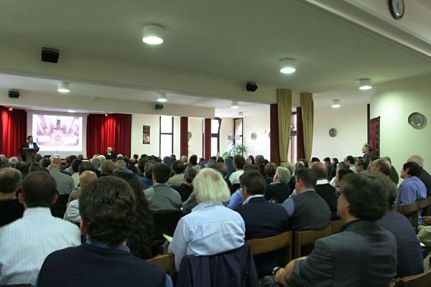 Monastero di Bose, la sala durante i lavori del convegno